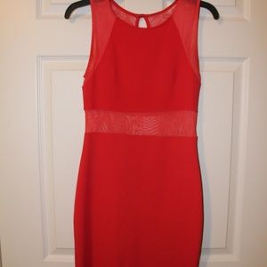 Orange Sheer Bodycon dress